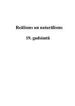 Реферат 'Reālisms un naturālisms 19.gadsimtā', 1.