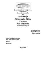 Реферат 'Aristoteļa darba "Nikomaha ētika" IV grāmatas "Par tikumību" analīze un secināju', 1.