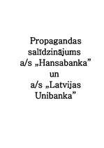 Реферат 'Propagandas salīdzinājums AS "Hansabanka" un "SEB Unibanka"', 1.