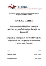 Реферат 'Iedzīvotāju labklājības izmaiņu ietekme uz produktu tirgu Latvijā un Igaunijā', 1.