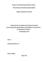 Реферат 'Psihosociālie darba vides riska faktori   neatliekamās medicīniskās palīdzības u', 1.