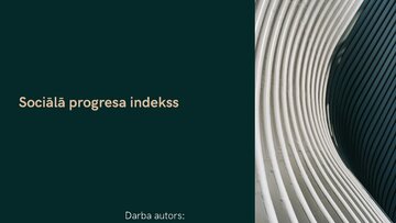 Презентация 'Sociālā progresa indekss', 1.