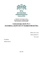 Образец документа 'Laboratorijas darbs Materiala blīvums un makrostruktūra', 1.