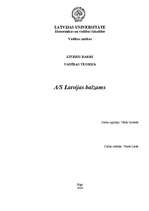 Реферат 'A/S Latvijas Balzams', 1.