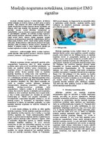 Реферат 'Muskuļu noguruma noteikšana, izmantojot EMG signālus', 1.