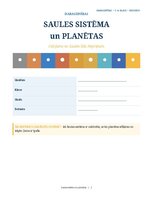 Образец документа 'Saules sistēma un planētas 3.–4. klasei', 1.