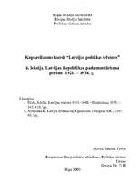 Реферат 'Latvijas Republikas parlamentārisma periods 1920.–1934.gads', 1.
