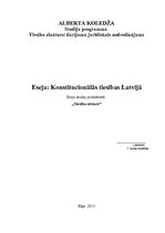 Эссе 'Latvijas konstitucionālo tiesību aizsākums', 1.