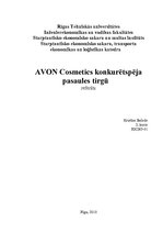 Реферат 'Kompānijas "AVON Cosmetics" konkurētspēja pasaules tirgū', 1.