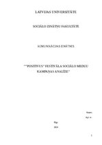 Реферат '''Positivus'' festivāla sociālo mediju kampaņas analīze', 1.