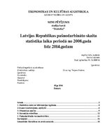 Образец документа 'Latvijas Republikas pašnodarbināto skaita statistika laika periodā no 2008. līdz', 1.