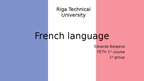 Презентация 'French language', 1.