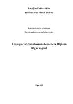 Реферат 'Transporta izmantošanas tendences Rīgā un Rīgas rajonā', 1.