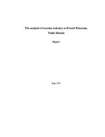 Реферат 'The Analysis of Tourism Industry in French Polynesia', 1.