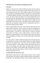 Эссе 'The importance of creativity in problem solving', 1.