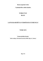 Реферат 'Latvijas budžeta veidošanās tendences', 1.
