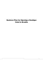 Бизнес план 'Bussiness Plan for Opening a Boutique Hotel in Brasilia', 1.