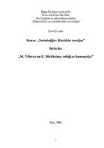 Реферат 'M.Vēbera un E.Dirkheima reliģijas koncepcija', 1.