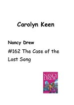 Конспект 'Book Review Carolyn Keen "The Case of the Lost Song"', 1.