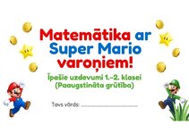 Презентация 'Matemātika ar Super Mario varoņiem: īpašie uzdevumi 1.–2. klasei', 1.