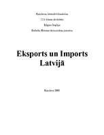 Реферат 'Eksports, imports Latvijā (2004-2006)', 1.