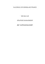 Реферат 'Strategic Management Analysis of JSC "Latvijas balzams"', 1.