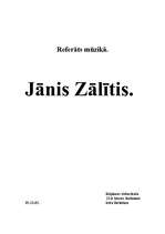 Реферат 'Komponists Jānis Zālītis', 1.