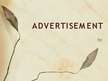 Презентация 'Advertisment', 1.