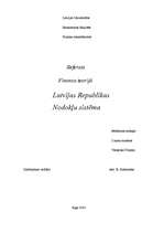 Реферат 'Latvijas Republikas nodokļu sistēma', 1.