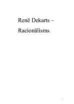 Реферат 'Renē Dekarts, racionālisms', 1.