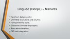 Презентация 'Comparison of Linguee (DeepL), CafeTran Espresso and OmegaT', 3.