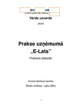 Отчёт по практике 'Prakse uzņēmumā "E-Lats"', 1.