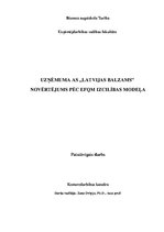 Реферат 'Uzņēmuma AS „Latvijas Balzams”  novērtējums pēc EFQM izcilības modeļa', 1.