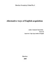 Реферат 'Alternative Ways of English Acquisition', 1.