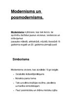 Конспект 'Modernisms un postmodernisms', 1.