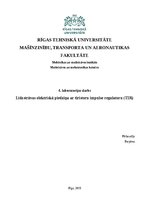 Конспект 'Līdzstrāvas elektriskā piedziņa ar tiristoru impulse regulatoru (TIR)', 1.