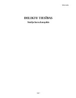Конспект 'Deliktu tiesības', 1.