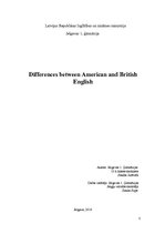 Реферат 'Differences Between American and British English', 1.
