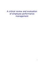 Конспект 'A Critical Review and Evaluation of Employee Performance Management', 1.
