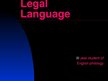 Презентация 'Legal Language', 1.