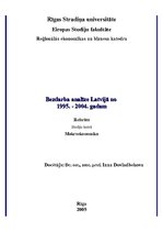 Реферат 'Bezdarba analīze Latvijā no 1995.-2004.gadam', 1.