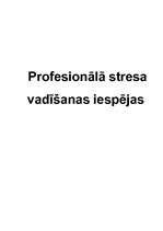 Реферат 'Profesionālā stresa vadīšanas iespējas', 1.