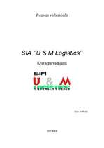 Бизнес план 'SIA "U&M Logistics"', 1.