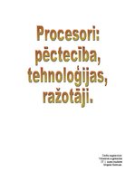 Реферат 'Procesori: pēctecība, tehnoloģijas, ražotāji', 1.