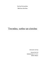 Реферат 'Serīns, treonīns, cisteīns', 1.