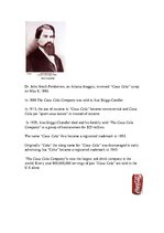 Конспект '"Coca-Cola" History', 1.