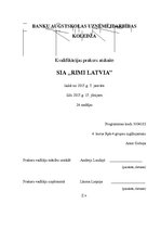 Отчёт по практике 'Prakses atskaite SIA "Rimi Latvia"', 1.