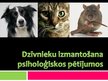 Презентация 'Dzīvnieku izmantošana psiholoģiskos pētījumos', 1.