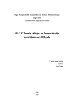 Реферат 'SIA "X" finanšu rādītāju un finanšu stāvokļa novērtējums par 2002.gadu', 1.
