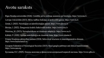 Презентация 'Zemgarozas kodolu arhitektūra un neirobioloģija', 14.